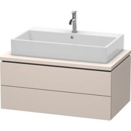 L-Cube Duravit vasque LC581809191 92 x 54,7 cm, taupe mat, pour console, 2 tiroirs