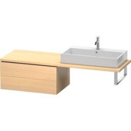 Duravit L-Cube meuble bas LC583907171 82 x 54,7 cm, chêne méditerranéen, pour console, 2 tiroirs