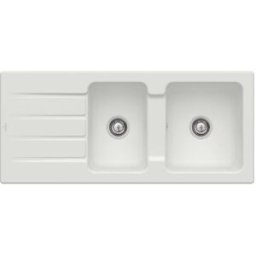 Villeroy und Boch Villeroy & Boch Architectura MetalRim évier encastré 338001SM avec jeu de déchets et fonctionnement manuel, Steam