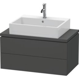 L-Cube Duravit vasque LC580704949 82 x 47,7 cm, graphite mat, pour console, 2 tiroirs