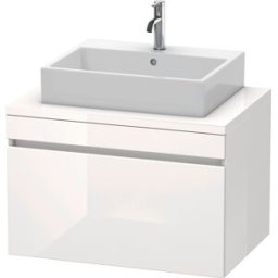 Duravit DuraStyle vasque DS531201843 80 x 54,8 cm, blanc mat / basalte mat, pour console, coulissant 2000