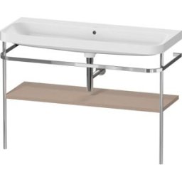 Duravit Happy D.2 Plus combinaison lavabo pour meuble HP4839N75750000 117,5x49cm, avec console en métal, sans trou pour robinet, lin