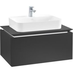 Villeroy und Boch Villeroy & Boch Legato Villeroy & Boch B753L0PD 80x38x50cm, avec éclairage LED, Black Matt Lacquer