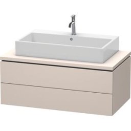 L-Cube Duravit vasque LC581909191 102 x 54,7 cm, taupe mat, pour console, 2 tiroirs