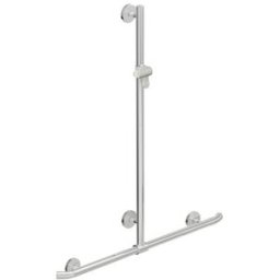 main courante de douche Hewi Warm Touch 950.35.45051 blanc de sécurité, 1250 x 812 mm, avec barre de douche coulissante