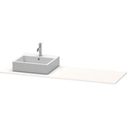 Duravit XSquare console XS060HL2222 160x55cm, avec découpe 2000 , gauche, blanc brillant