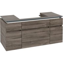 Villeroy und Boch Legato Villeroy et Boch vasque B697L0RK 120x55x50cm, centre vasque, avec éclairage LED, Stone Oak