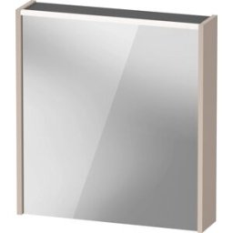Duravit D-Code armoire à glace DC7105R91911000 650x700 mm, taupe mat, avec éclairage et prise E