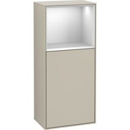 Villeroy und Boch Villeroy et Boch Finion armoire côté F510MTHH 41.8x93.6x27cm, à droite, au-dessus de tablette White Matt , Sand Matt Lacquer