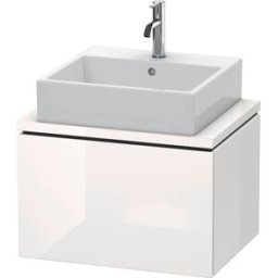L-Cube Duravit vasque LC580002222 62 x 47,7 cm, blanc brillant, pour console, 2000 coulissant