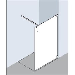 Kermi Walk-In XS match0 XSWW312020VPK 120x200cm, argent brillant, verre de sécurité trempé clair, à droite, avec support mural