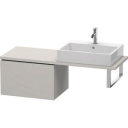 Duravit L-Cube meuble bas LC582300707 62 x 47,7 cm, gris béton mat, pour console, coulissant 2000