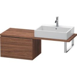 Duravit L-Cube meuble bas LC582302121 62 x 47,7 cm, noyer foncé, pour console, coulissant 2000