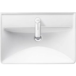 Duravit D-Neo lavabo 2366650000 65 x 44 cm, avec trou pour robinet, trop-plein, plage de robinetterie, blanc