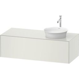 Duravit White Tulip WT4977R3636 130 x 55 cm, Weiß Seidenmatt , suspendu, 2000 coulissant, console 2000 , vasque à droite