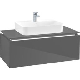 Villeroy und Boch Villeroy & Boch Legato Villeroy & Boch B755L0FP 100x38x50cm, avec éclairage LED, Glossy Grey