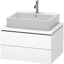 L-Cube Duravit vasque LC581601818 72 x 54,7 cm, blanc mat, pour console, 2 tiroirs