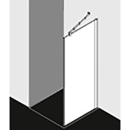 Kermi Diga panneau latéral DITWD093202PK 93x200cm, blanc, verre de sécurité trempé clair, sur la zone de douche