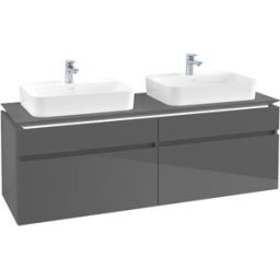 Villeroy und Boch Villeroy & Boch Legato Villeroy & Boch B768L0FP 160x55x50cm, avec éclairage LED, Glossy Grey