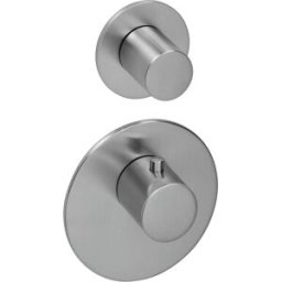 Herzbach jeu de finition Logic XL 11.521010. 2000 .09 module de thermostat Universal , 2 Inox tableau de bord ronds, Inox brossé