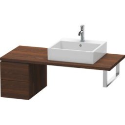 Duravit L-Cube meuble bas LC583506969 32 x 54,7 cm, noyer brossé, pour console, 2 tiroirs
