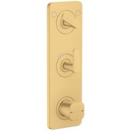 Module thermostatique hansgrohe Axor Citterio C 380/120, 49700250 encastré, 2 sorties, aspect or brossé