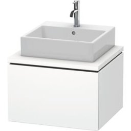 L-Cube Duravit vasque LC581001818 62 x 54,7 cm, blanc mat, pour console, 1 coulissant