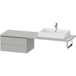 Duravit L-Cube meuble bas LC585900707 72 x 54,7 cm, gris béton mat, pour console, 2 tiroirs