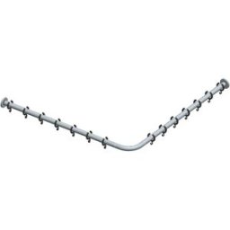 Keuco Tringle de rideau de douche set Plan 14939171000 douche d'angle 100 x 100 cm; Aluminium argent anodisé