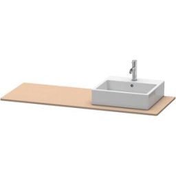 Duravit console XSquare XS060GR7575 140x55cm, avec découpe 2000 , droite, Lin