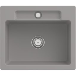 Villeroy und Boch Villeroy et Boch Siluet évier 334601KD avec garniture de vidage et commande manuelle, Fossil
