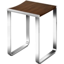 Keuco Tabouret Elegance chrome, placage noyer, ne convient pas pour la douche