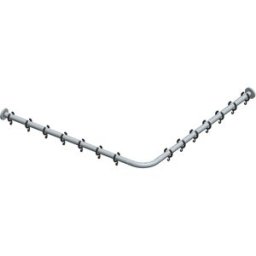Keuco Tringle de rideau de douche set Plan 14939171200 douche d'angle 120x120cm, aluminium argent anodisé