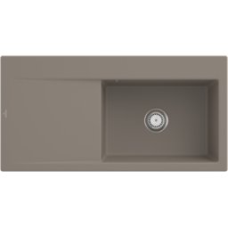 Villeroy und Boch Évier encastrable Villeroy et Boch Subway Style 60 336101TR vasque à droite, garniture de vidange avec commande manuelle, 1000 x 510 mm, Bois
