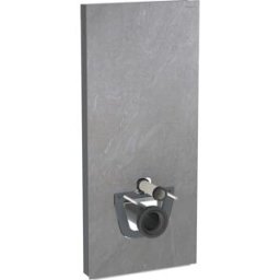 Geberit Monolith module de toilettes suspendu 131231005 hauteur 114cm, façade aspect ardoise, côté aluminium chrome noir