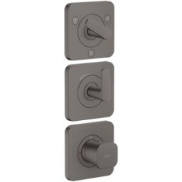 Hansgrohe Axor Citterio C module thermostat 380/120, 49710340 sans structure, chrome noir brossé, encastré, avec rosaces