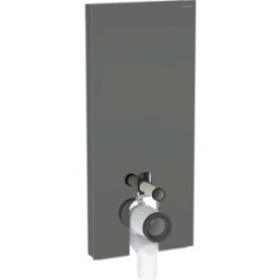 Geberit Monolith WC module 131233JK5 Hauteur 114cm, façade verre lave, côté aluminium chrome noir