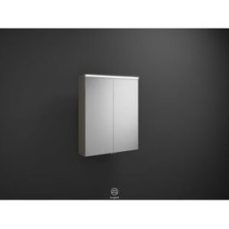 Burgbad Eqio armoire miroir SPGS065F2010 65 x 80 x 17 cm, gris brillant