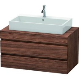 Duravit DuraStyle vasque DS531902121 100 x 54,8 cm, noyer foncé, pour console, 2 tiroirs
