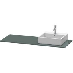 Duravit console XSquare XS060GR3838 140x55cm, avec découpe 2000 , droite, Dolomiti Grey brillant