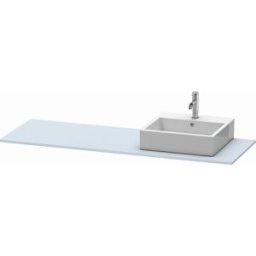 console XSquare XS060HR9797 160x55cm, avec découpe 2000 , droite, finition XSquare Duravit satiné