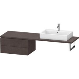 Duravit L-Cube meuble bas LC585907272 72 x 54,7 cm, chêne foncé brossé, pour console, 2 tiroirs