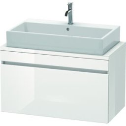 Duravit DuraStyle vasque match0 DS530302243 90 x 47,8 cm, blanc brillant / basalte mat, pour console, coulissant 2000