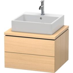 L-Cube Duravit vasque LC581507171 62 x 54,7 cm, chêne méditerranéen, pour console, 2 tiroirs