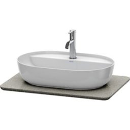 Duravit console de lavabo Luv LU946503333 68.8x47.5cm, structure grise, en pierre de quartz, avec découpe 2000