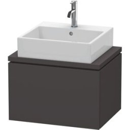 L-Cube Duravit vasque LC580008080 62 x 47,7 cm, graphite super mat, pour console, coulissant 2000