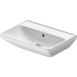 Duravit D-Neo lavabo 2366600060 60 x 44 cm, sans trou pour robinetterie, trop-plein, plage de robinetterie, blanc