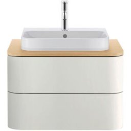 Happy D.2 Duravit match0 HP496003636 40,8 x 65 x 48 cm, 2 tiroirs, pour console, blanc satiné mat