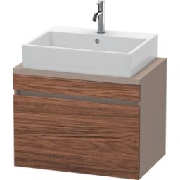 Duravit DuraStyle vasque DS530102143 70 x 47,8 cm, noyer foncé / basalte mat, pour console, coulissant 2000