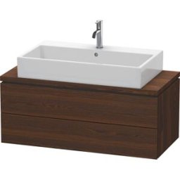 L-Cube Duravit vasque LC580906969 102 x 47,7 cm, noyer brossé, pour console, 2 tiroirs
